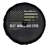 Best Bonus Dad Ever Spare Tire Cover Stepdad American Flag Trees Outdoor Wildlife Nature Vintage Forest