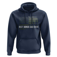 Best Bonus Dad Ever Hoodie Stepdad American Flag Trees Outdoor Wildlife Nature Vintage Forest
