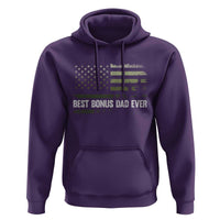 Best Bonus Dad Ever Hoodie Stepdad American Flag Trees Outdoor Wildlife Nature Vintage Forest