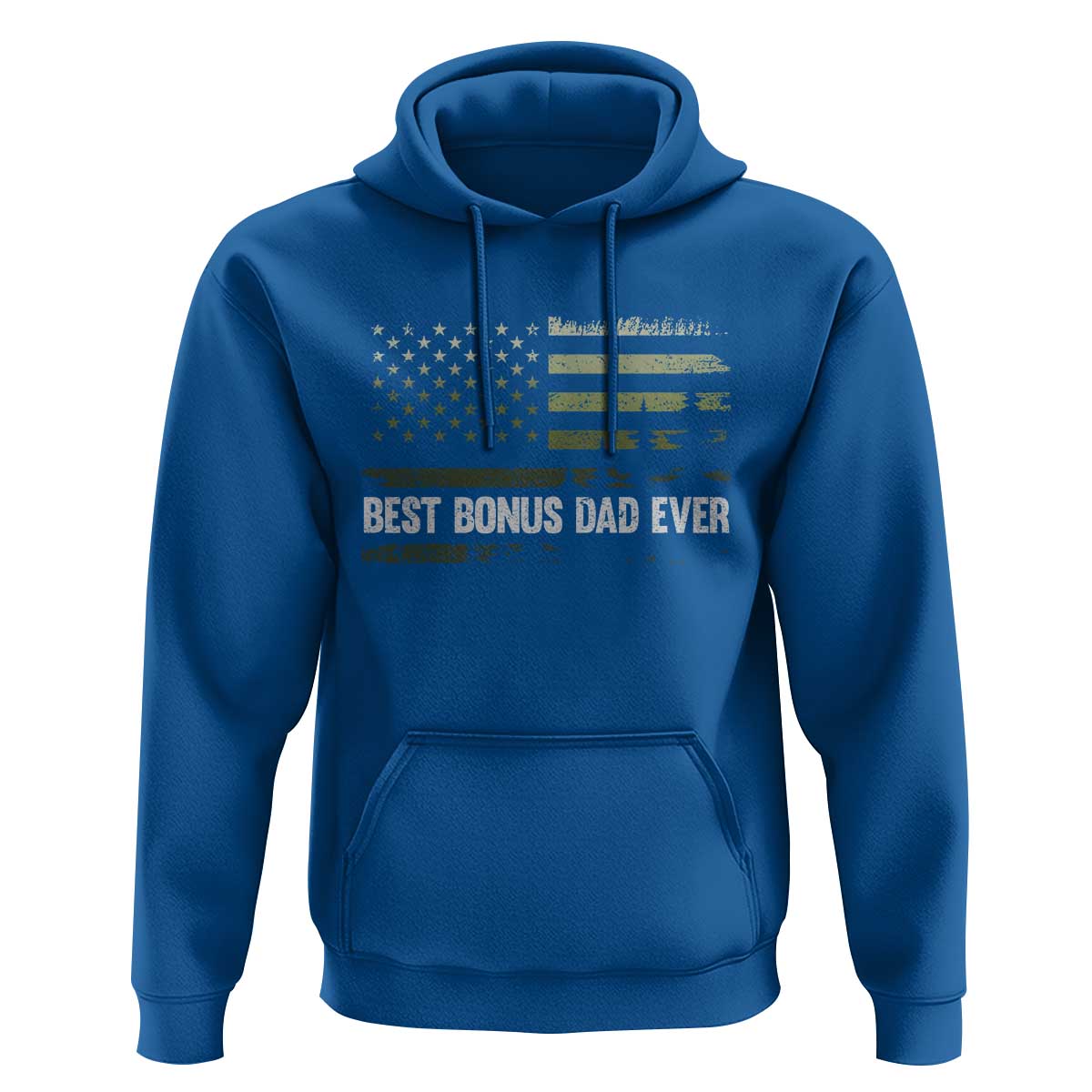 Best Bonus Dad Ever Hoodie Stepdad American Flag Trees Outdoor Wildlife Nature Vintage Forest