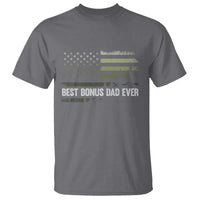 Best Bonus Dad Ever T Shirt Stepdad American Flag Trees Outdoor Wildlife Nature Vintage Forest