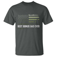 Best Bonus Dad Ever T Shirt Stepdad American Flag Trees Outdoor Wildlife Nature Vintage Forest