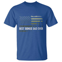 Best Bonus Dad Ever T Shirt Stepdad American Flag Trees Outdoor Wildlife Nature Vintage Forest