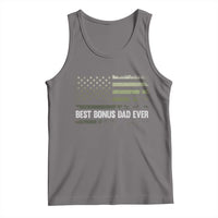 Best Bonus Dad Ever Tank Top Stepdad American Flag Trees Outdoor Wildlife Nature Vintage Forest