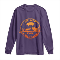 Best Effin Bonus Dad Ever And Grill Master Long Sleeve Shirt Step Dad Fathers Day Gift Cooking Grilling BBQ Chef