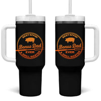 Best Effin Bonus Dad Ever And Grill Master Tumbler With Handle Step Dad Fathers Day Gift Cooking Grilling BBQ Chef