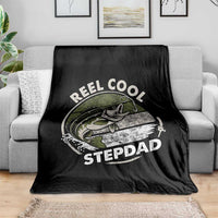 Reel Cool Stepdad Throw Blanket Fathers Day Gift for Fisherman Bonus Dad