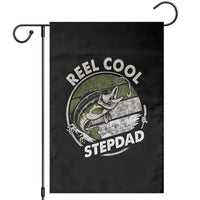Reel Cool Stepdad Garden Flag Fathers Day Gift for Fisherman Bonus Dad
