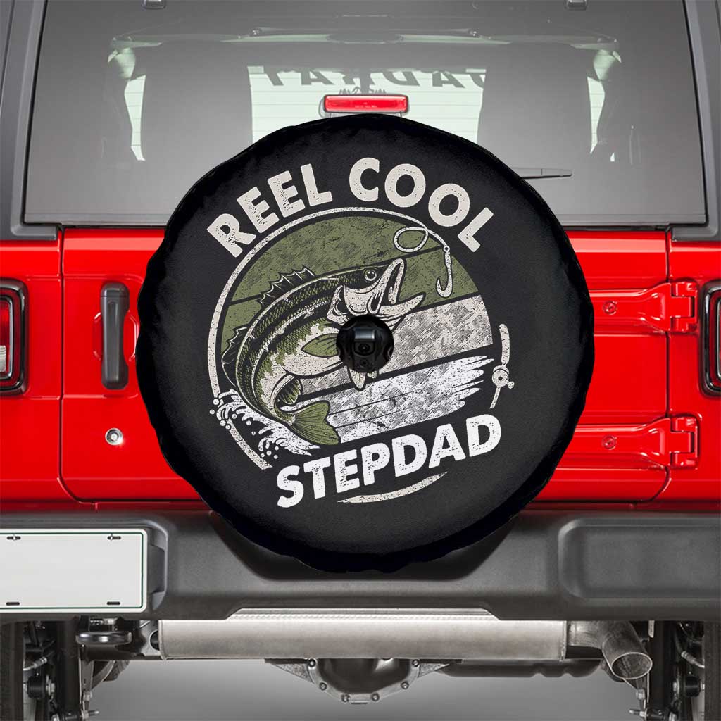 Reel Cool Stepdad Spare Tire Cover Fathers Day Gift for Fisherman Bonus Dad