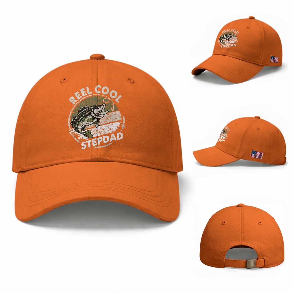 Reel Cool Stepdad Baseball Cap Fathers Day Gift for Fisherman Bonus Dad