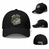Reel Cool Stepdad Baseball Cap Fathers Day Gift for Fisherman Bonus Dad