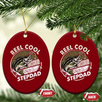 Reel Cool Stepdad Ceramic Ornament Fathers Day Gift for Fisherman Bonus Dad