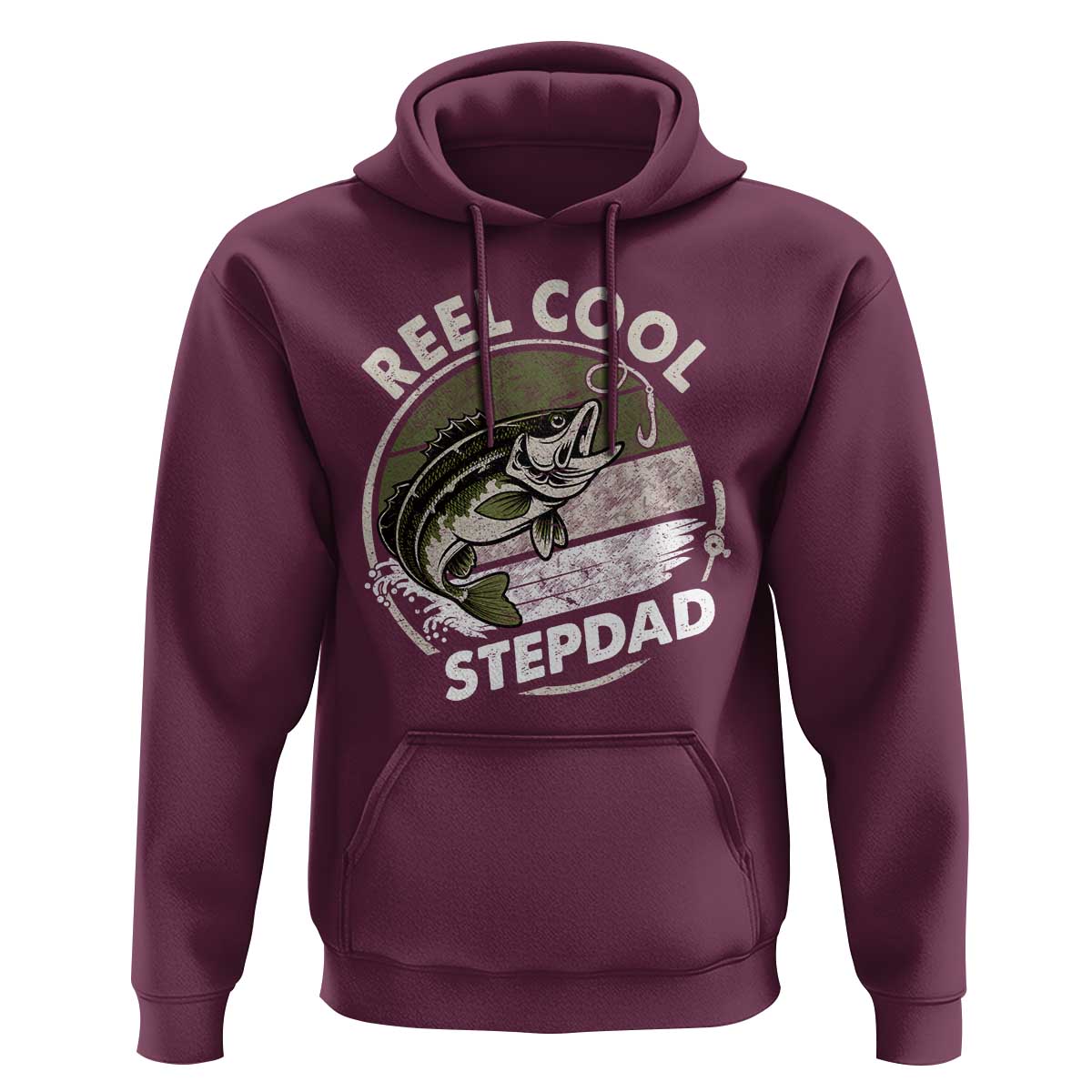 Reel Cool Stepdad Hoodie Fathers Day Gift for Fisherman Bonus Dad
