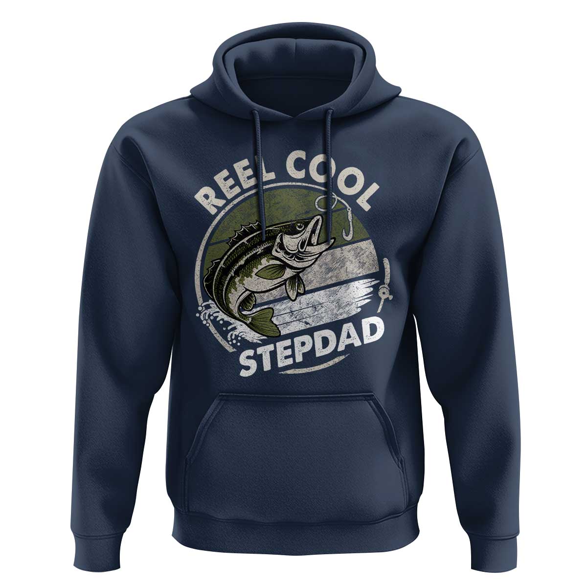 Reel Cool Stepdad Hoodie Fathers Day Gift for Fisherman Bonus Dad