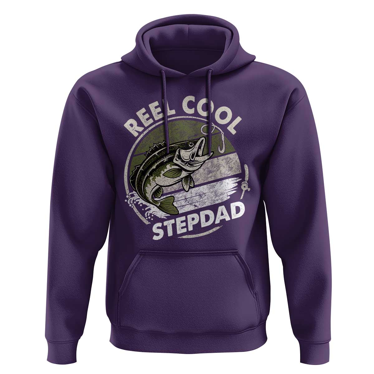 Reel Cool Stepdad Hoodie Fathers Day Gift for Fisherman Bonus Dad