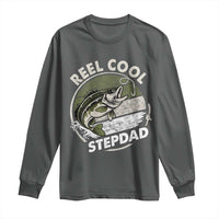 Reel Cool Stepdad Long Sleeve Shirt Fathers Day Gift for Fisherman Bonus Dad