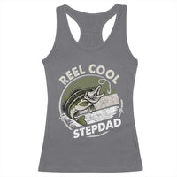 Reel Cool Stepdad Racerback Tank Top Fathers Day Gift for Fisherman Bonus Dad