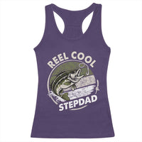 Reel Cool Stepdad Racerback Tank Top Fathers Day Gift for Fisherman Bonus Dad