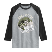 Reel Cool Stepdad Raglan Shirt Fathers Day Gift for Fisherman Bonus Dad