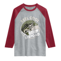 Reel Cool Stepdad Raglan Shirt Fathers Day Gift for Fisherman Bonus Dad