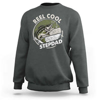 Reel Cool Stepdad Sweatshirt Fathers Day Gift for Fisherman Bonus Dad