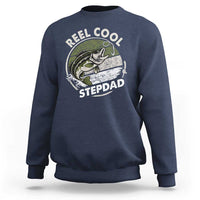 Reel Cool Stepdad Sweatshirt Fathers Day Gift for Fisherman Bonus Dad