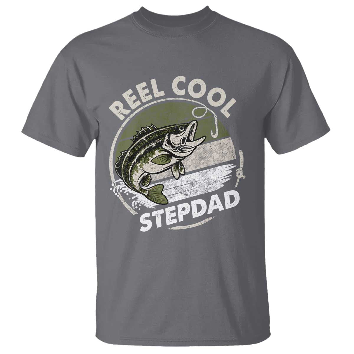Reel Cool Stepdad T Shirt Fathers Day Gift for Fisherman Bonus Dad