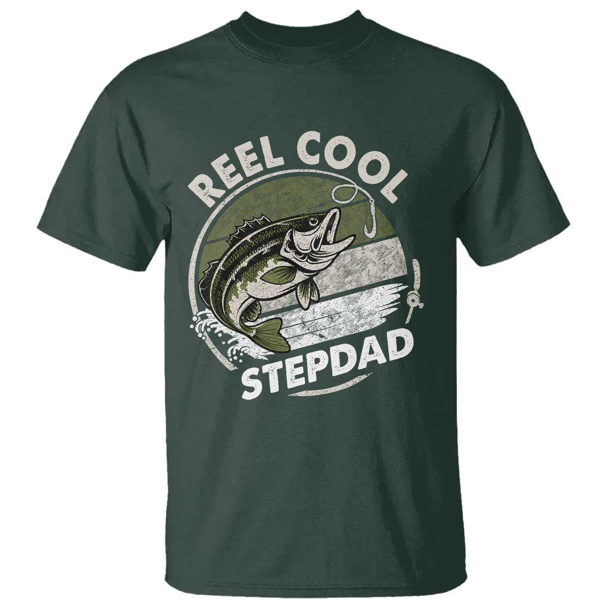 Reel Cool Stepdad T Shirt Fathers Day Gift for Fisherman Bonus Dad
