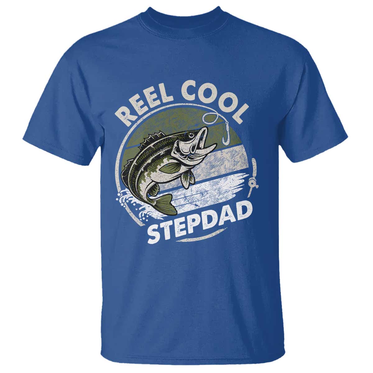 Reel Cool Stepdad T Shirt Fathers Day Gift for Fisherman Bonus Dad