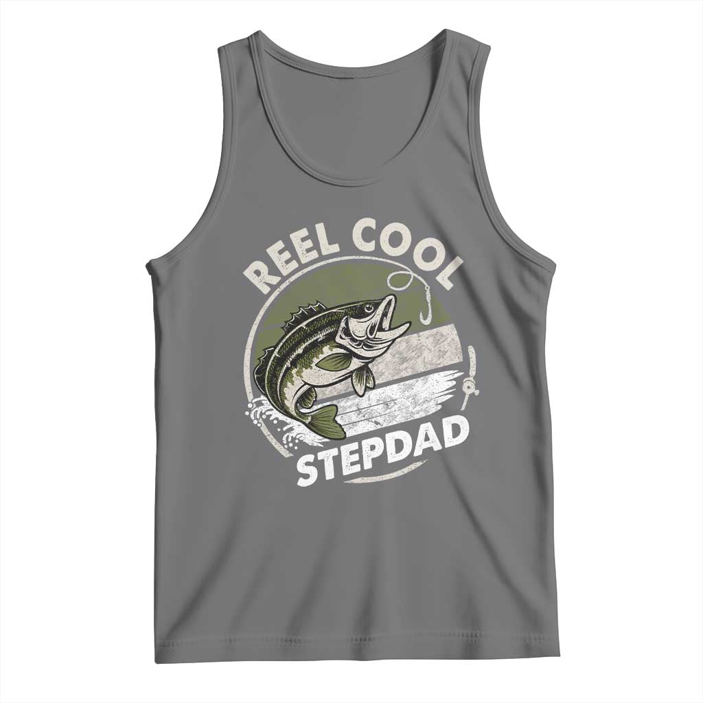 Reel Cool Stepdad Tank Top Fathers Day Gift for Fisherman Bonus Dad