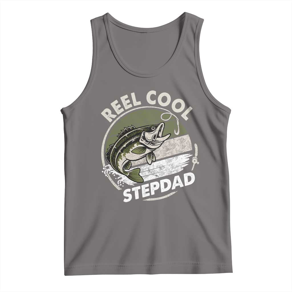 Reel Cool Stepdad Tank Top Fathers Day Gift for Fisherman Bonus Dad