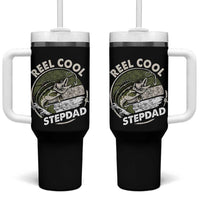 Reel Cool Stepdad Tumbler With Handle Fathers Day Gift for Fisherman Bonus Dad