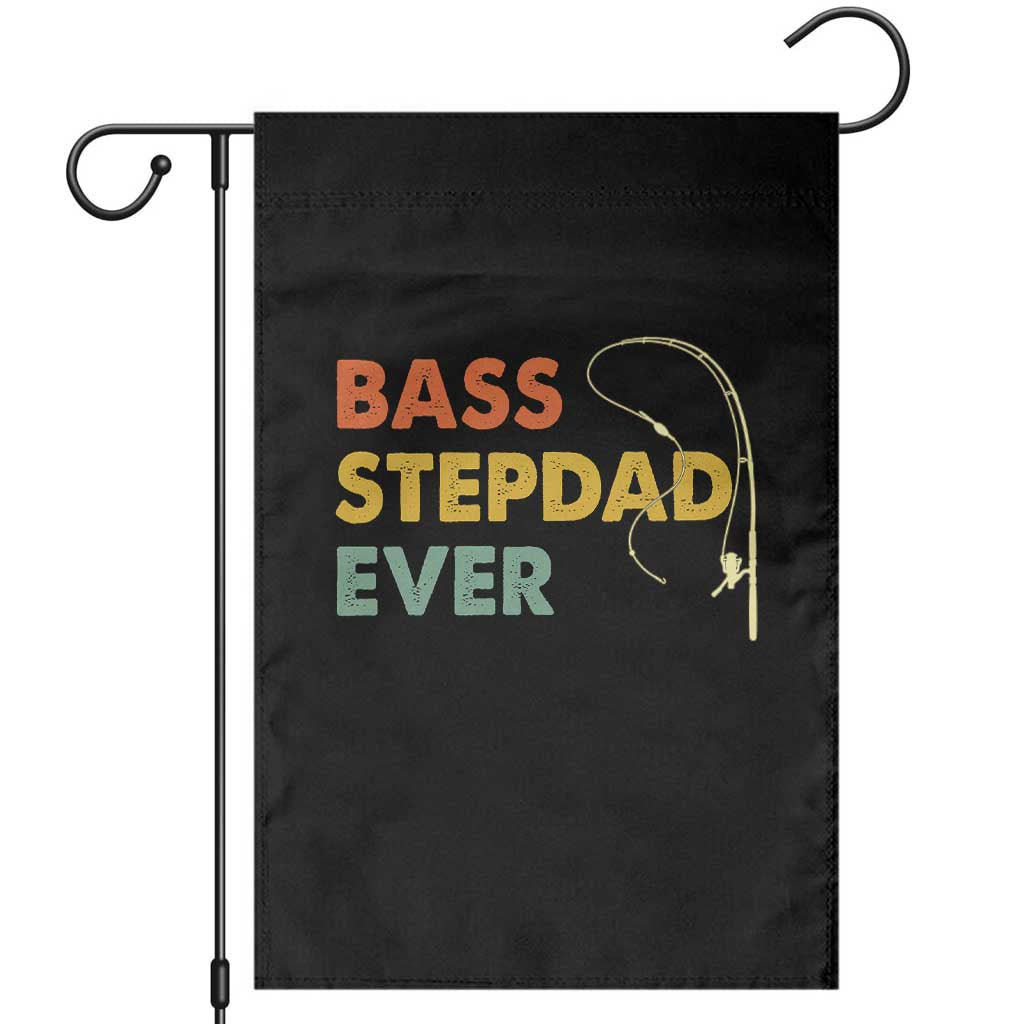 Fishing Bonus Dad Garden Flag Retro Bass Stepdad Ever Fathers Day Fisherman