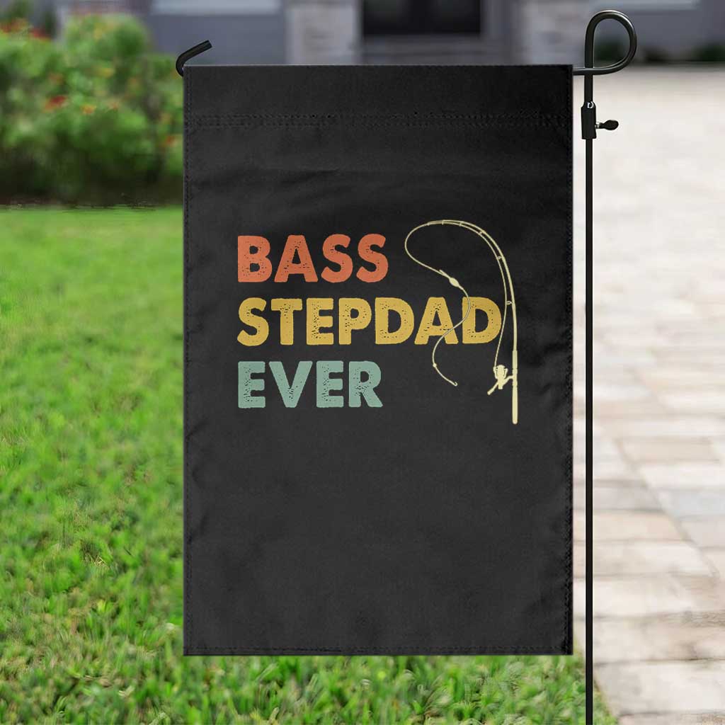 Fishing Bonus Dad Garden Flag Retro Bass Stepdad Ever Fathers Day Fisherman