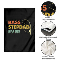 Fishing Bonus Dad Garden Flag Retro Bass Stepdad Ever Fathers Day Fisherman