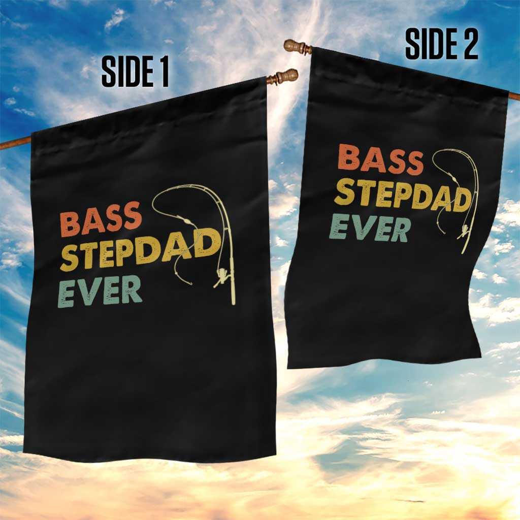 Fishing Bonus Dad Garden Flag Retro Bass Stepdad Ever Fathers Day Fisherman