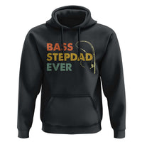 Fishing Bonus Dad Hoodie Retro Bass Stepdad Ever Fathers Day Fisherman
