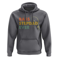 Fishing Bonus Dad Hoodie Retro Bass Stepdad Ever Fathers Day Fisherman