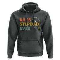 Fishing Bonus Dad Hoodie Retro Bass Stepdad Ever Fathers Day Fisherman