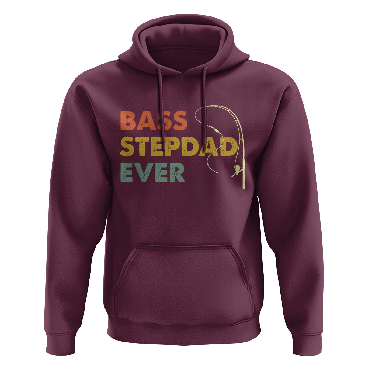 Fishing Bonus Dad Hoodie Retro Bass Stepdad Ever Fathers Day Fisherman