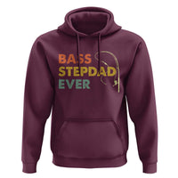 Fishing Bonus Dad Hoodie Retro Bass Stepdad Ever Fathers Day Fisherman