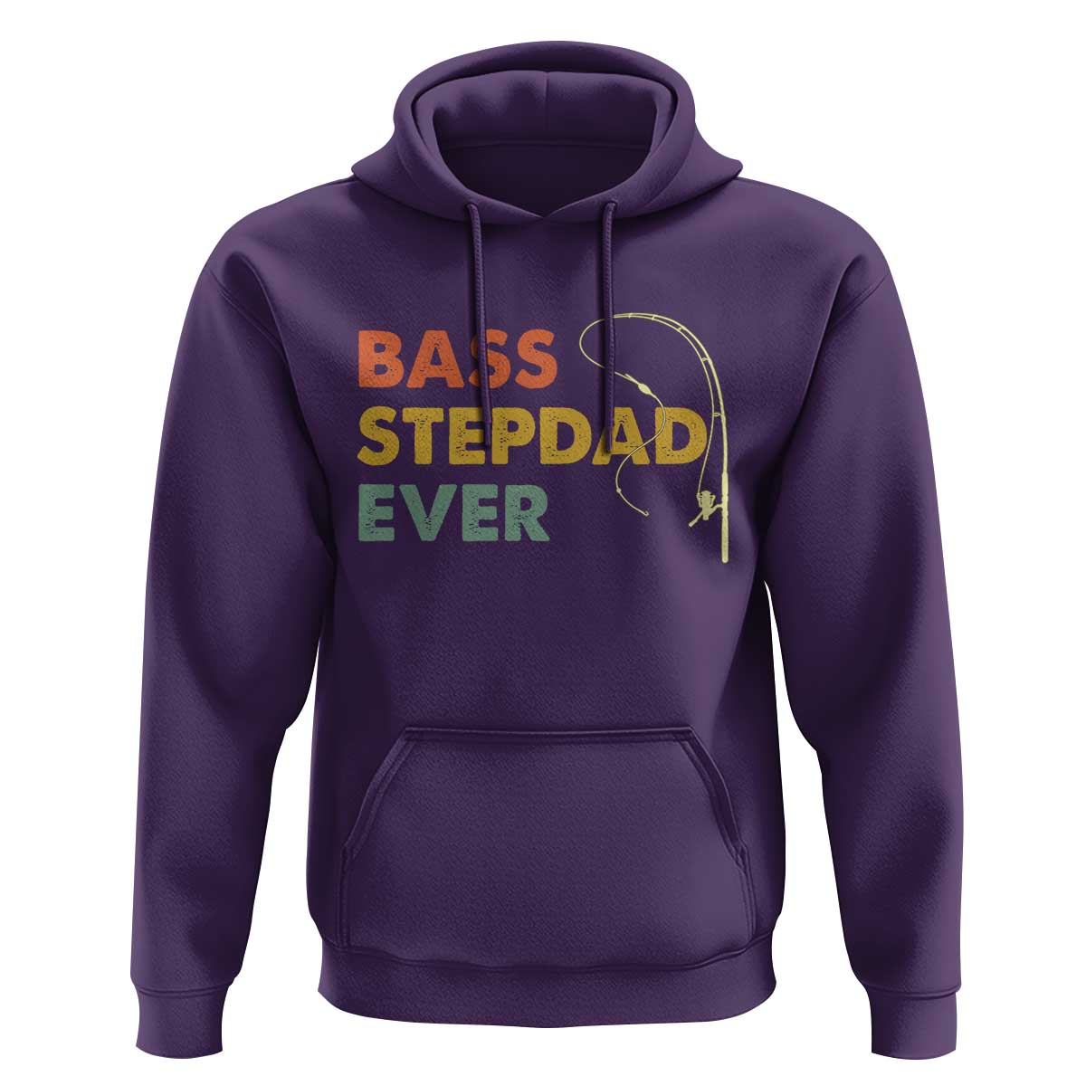 Fishing Bonus Dad Hoodie Retro Bass Stepdad Ever Fathers Day Fisherman