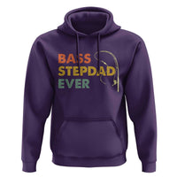 Fishing Bonus Dad Hoodie Retro Bass Stepdad Ever Fathers Day Fisherman