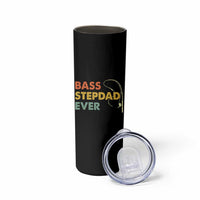 Fishing Bonus Dad Skinny Tumbler Retro Bass Stepdad Ever Fathers Day Fisherman
