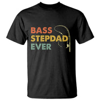 Fishing Bonus Dad T Shirt Retro Bass Stepdad Ever Fathers Day Fisherman