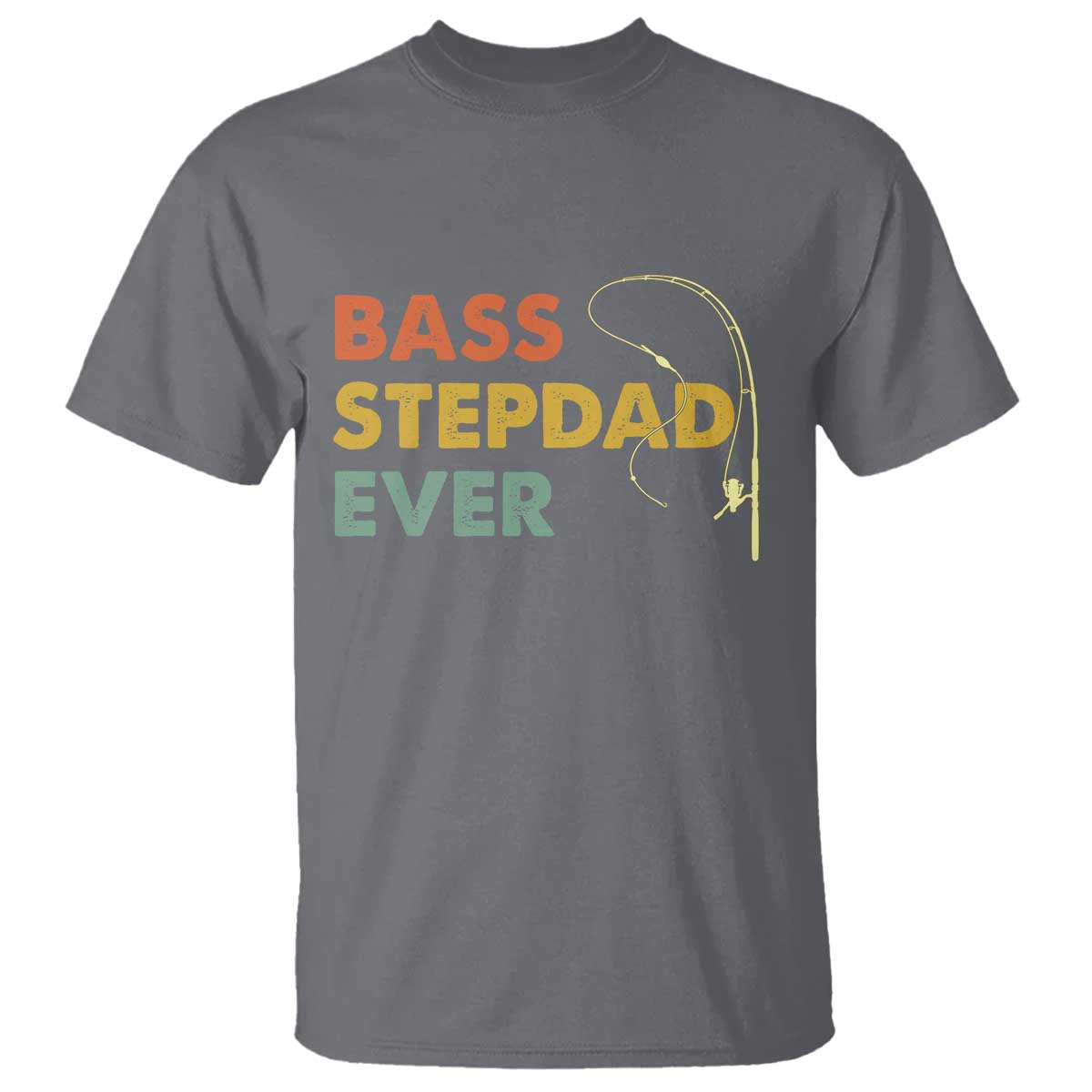 Fishing Bonus Dad T Shirt Retro Bass Stepdad Ever Fathers Day Fisherman