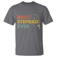 Fishing Bonus Dad T Shirt Retro Bass Stepdad Ever Fathers Day Fisherman