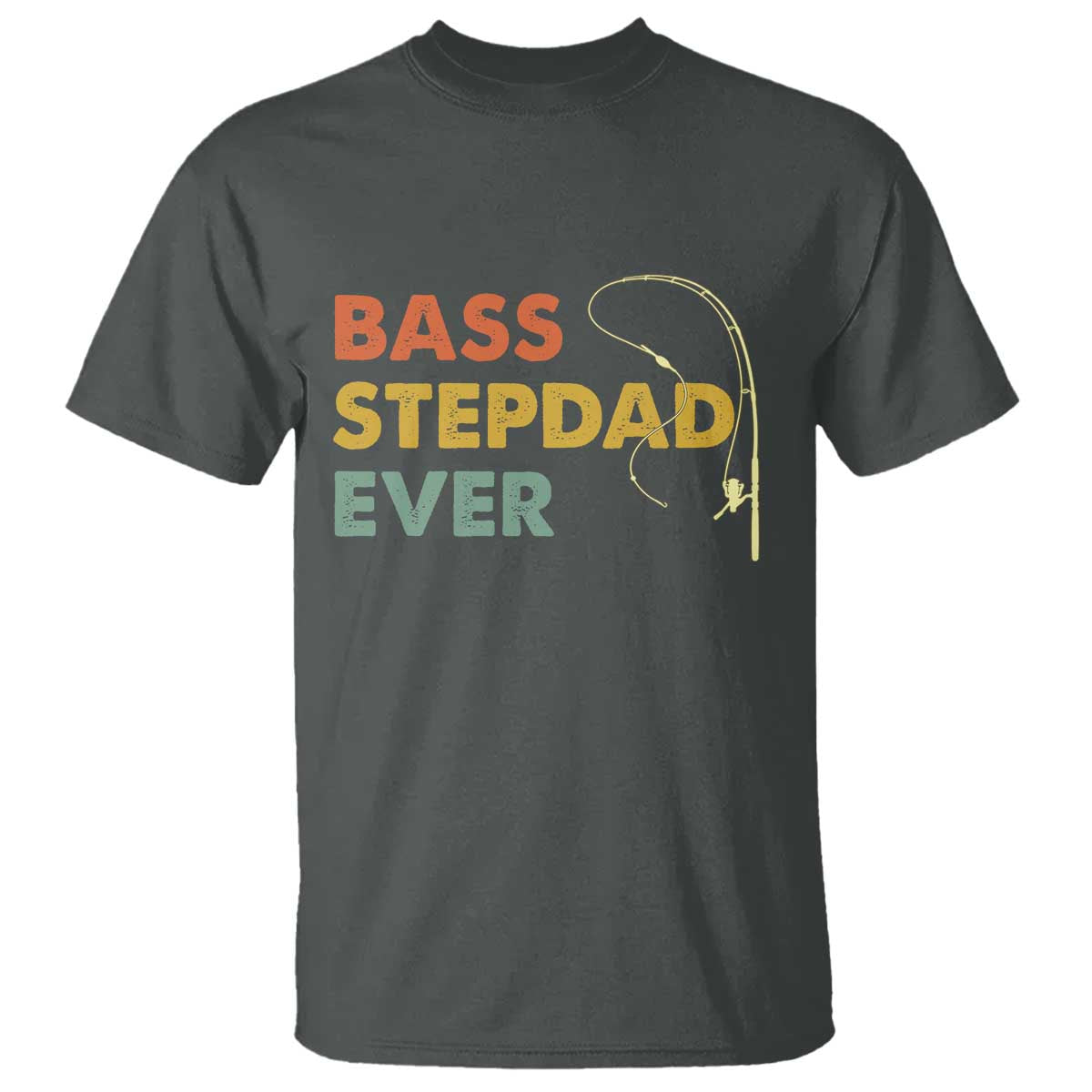 Fishing Bonus Dad T Shirt Retro Bass Stepdad Ever Fathers Day Fisherman