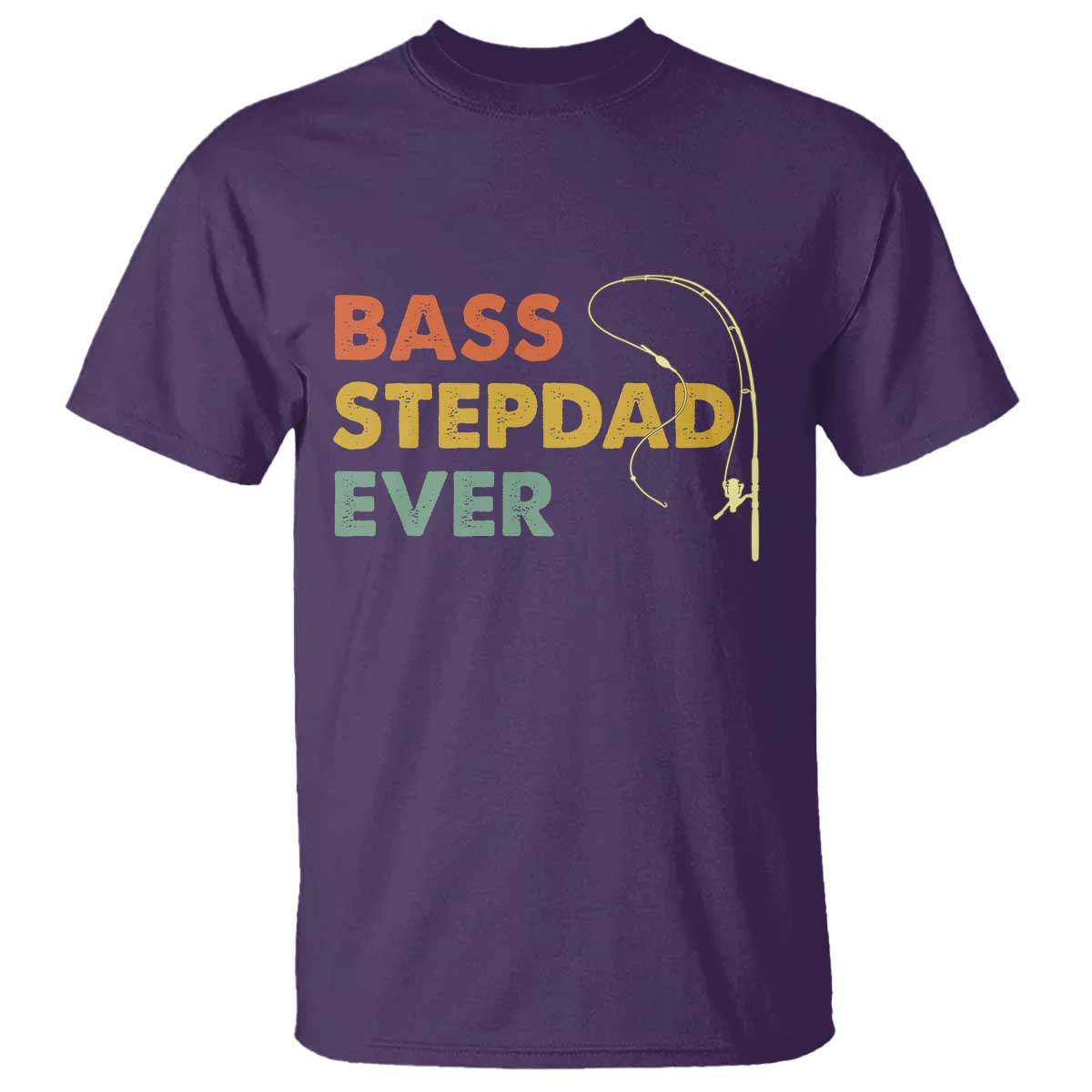 Fishing Bonus Dad T Shirt Retro Bass Stepdad Ever Fathers Day Fisherman