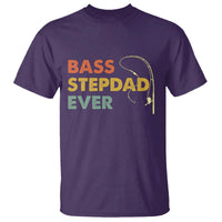 Fishing Bonus Dad T Shirt Retro Bass Stepdad Ever Fathers Day Fisherman